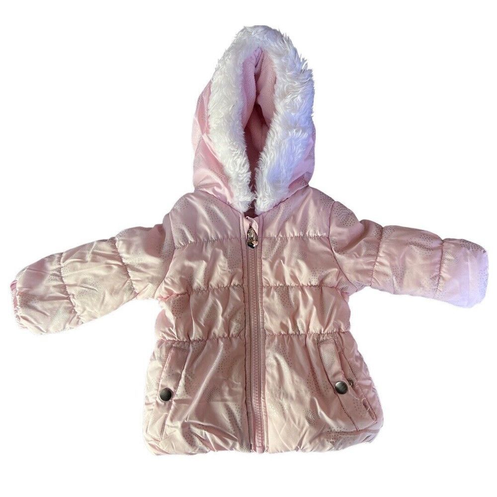 💚 London Fog Baby Girls Hooded Jacket Pink Size 12M